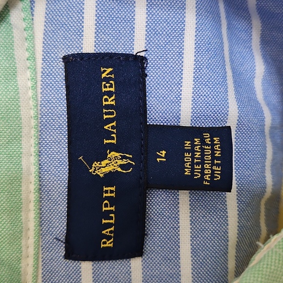 Ralph Lauren Colorblock Button Up Shirt Dress Sz 14 100% Cotton - Picture 5 of 8